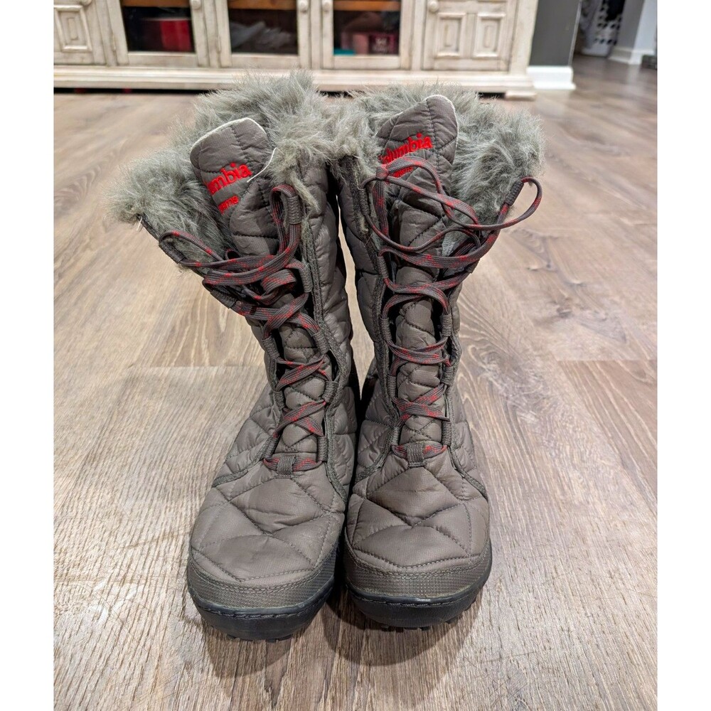 Columbia Womens Minx Mid III Omni Heat Waterproof Winter Boots Charcoal Size 7